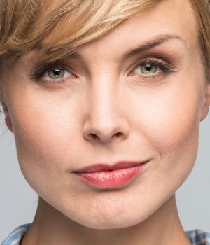 Woman with wide jawline concerns